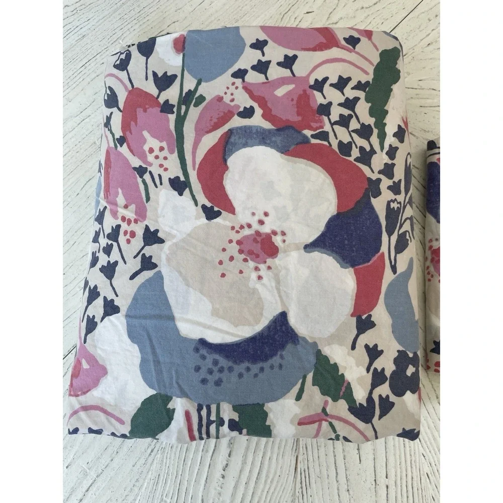 Ralph Lauren Sophie Watercolor Full/Queen Duvet Cover & Pillow Sham Blue Pink